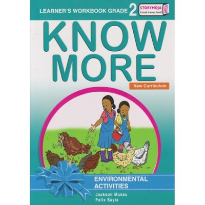ow More Environmental Activities Learner's Workbook for Grade 2 is written in conformity to the new competence-based curriculum design to assist learners to carry out various interactive learning activities and experiences. This will, in turn, provide learners with opportunities to develop core competencies, core values, skills, and attitudes. Key features • A detailed coverage of all the required curriculum design strands and sub-strands. • Interactive learner-centered learning activities and experiences. • Choice learning activities that take care of learners with special needs. • Learner-centred activity questions for each learning experience. • Use of clear, varied, relevant, and well-captioned illustrations to support text. • Interactive activity questions for each learning experience. • Community service-learning activities that help in building collaborative relationships between schools and families. • Integration of Information and Communication Technology (ICT) in the learning activities. • Promotion of inclusivity and gender parity through text and illustrations. The authors of this book have taught young learners for many years. They have vast and tested experience in handling learners of this level.